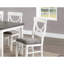 Table de salle à manger 6 pièces, 4 chaises d'appoint et un banc en bois d'hévéa blanc