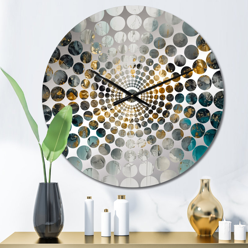 Takaani - Horloge murale abstraite en marbre, Médium