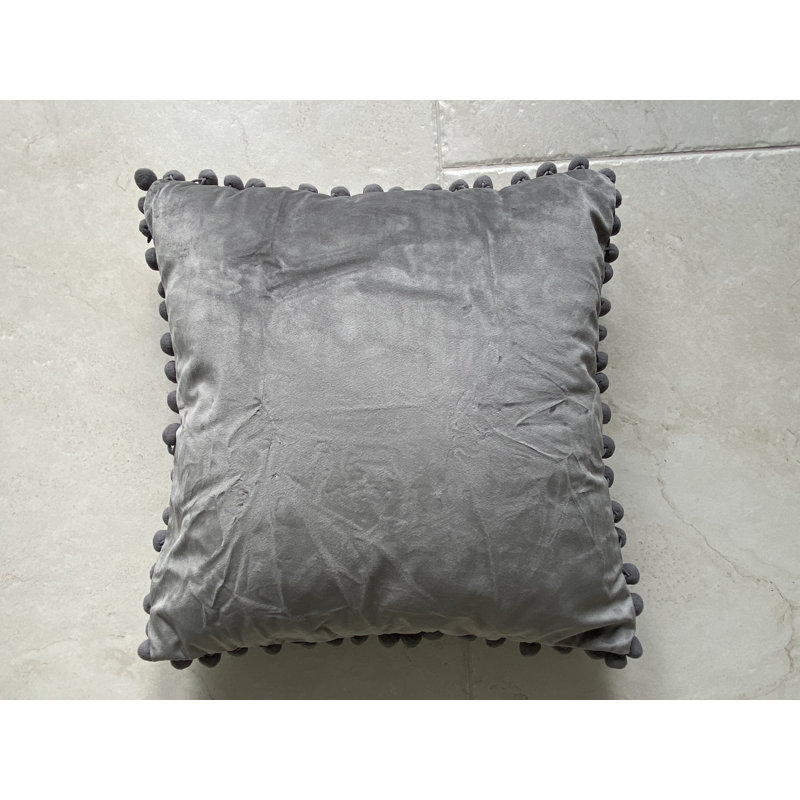  Coussin Pom Pom, gris