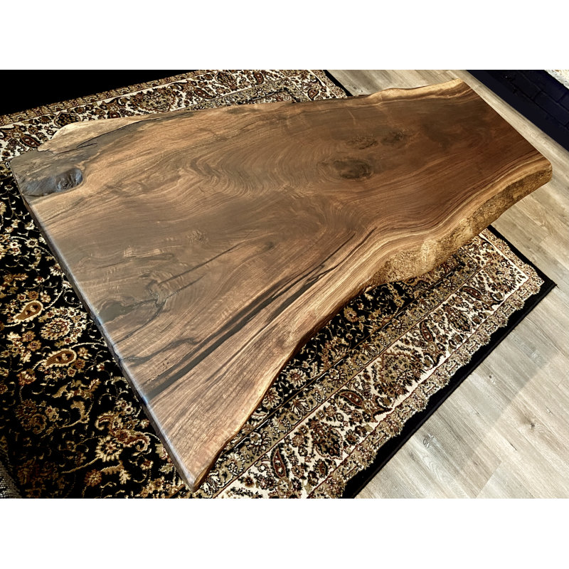 Large Natural Live Edge Walnut Coffee Table