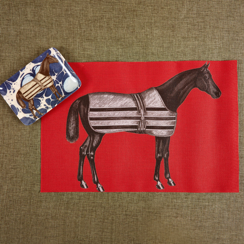 Vibretha Vinyl Animal Rectangle Placemat
