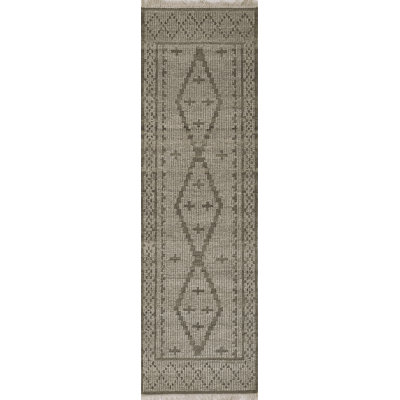 Messina Gray Brown Hand-Woven Wool Rug