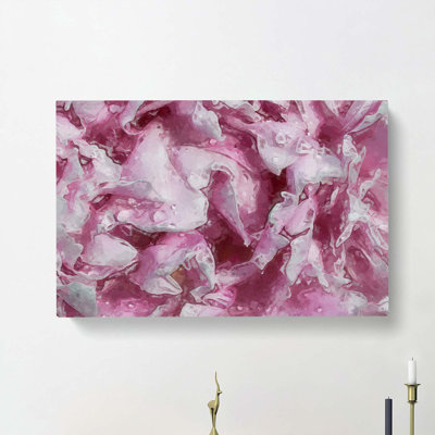 Beautiful Pink Carnation Petals In Abstract - Wrapped Canvas Print