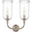 Embers 20" Double Hurricane Sconce with Clear Glass-1070223973