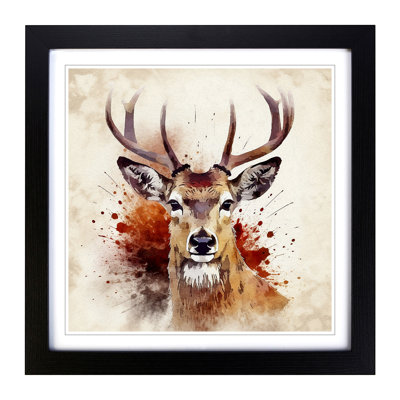 Deer Digital Art No.1 - Framed Print