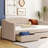 Upholstered Daybed Twin Size With Two Drawers And Wood Slat (Daybed)-1115805008