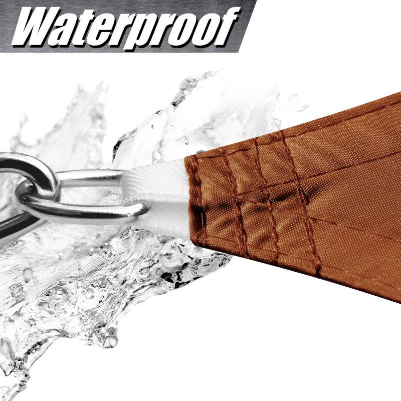 Waterproof Gray 9.5 ft Square Shade Sail for Patio