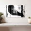 Encre noire abstraite sur toile-102346945