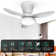 Laurenzo 32'' Blade LED Flush Mount Ceiling Fan with Remote Control and Light Kit Included