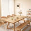 Modern Burlywood Rectangular Solid Wood Dining Table-1787328784