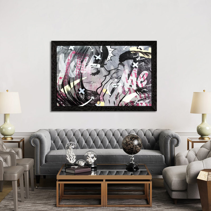 And Only by Dan Monteavaro - Print on Canvas, 66.04 cm H x 45.72 cm W, Black Floater Framed