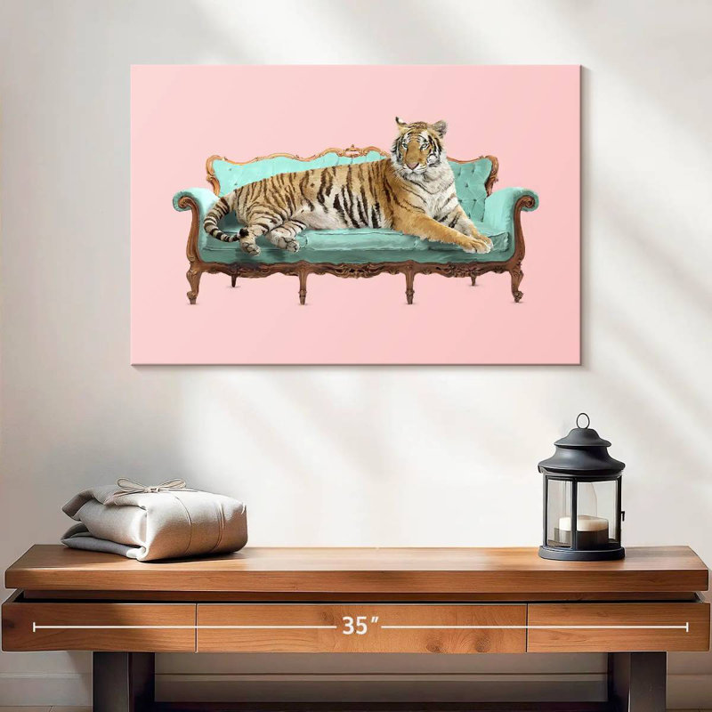 Tigre paresseux, H 16 po x l 24 po