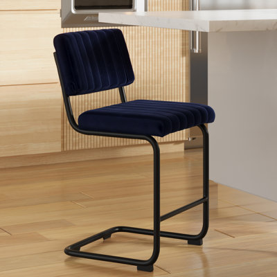 Estes Upholstered Stool with Metal Frame