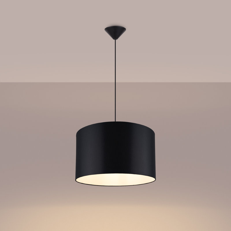 Pendant lamp 40 white, 44cm W x 44cm D, Black