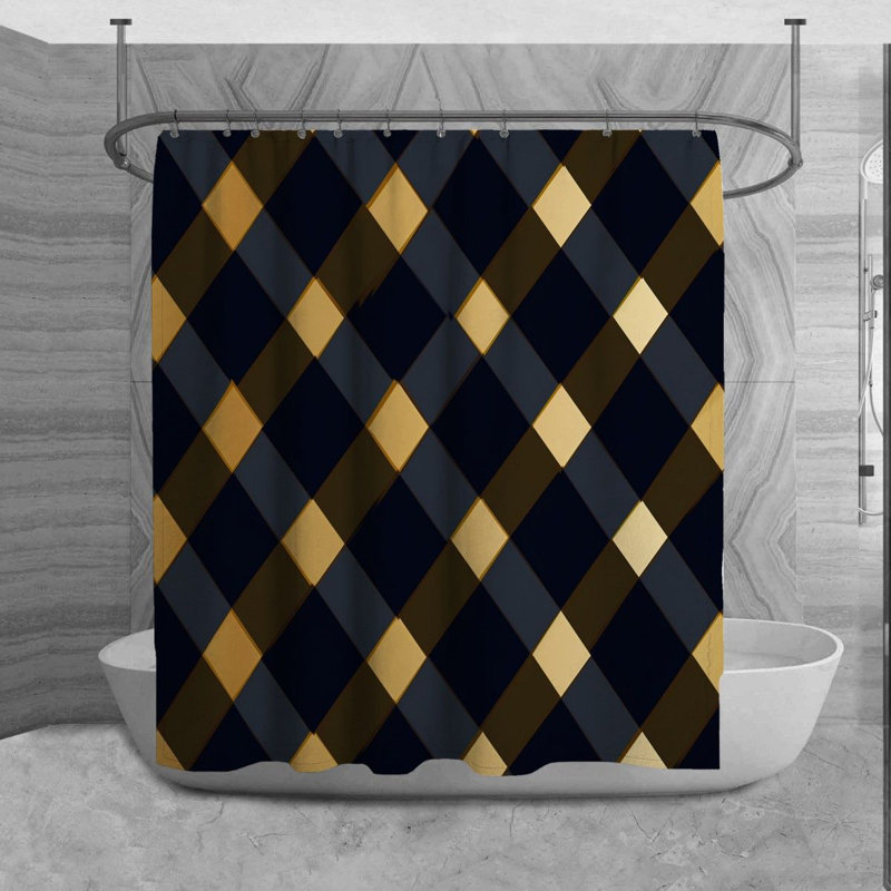 Rideau de douche Makadi Argyle, H 84 po x l 70 po