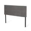 Tête de lit contemporaine très grand / très grand avec bordures gaufrées et passepoilées, tête de lit réglable en tissu gris 48,5 - 53 po-129990001