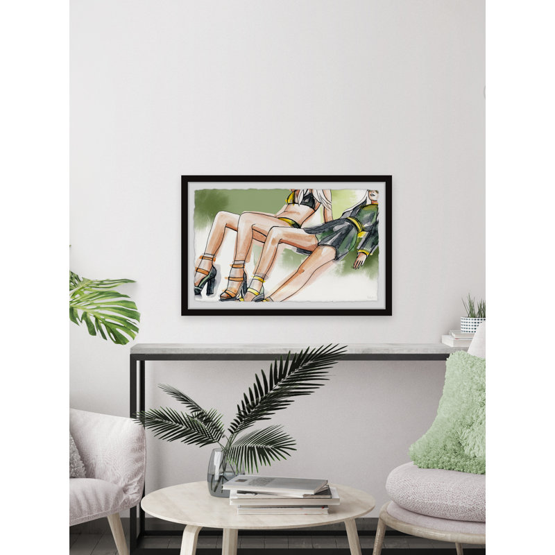 Bikini Picnic by Parvez Taj - Single Picture Frame Painting, 38 cm H x 45 cm W