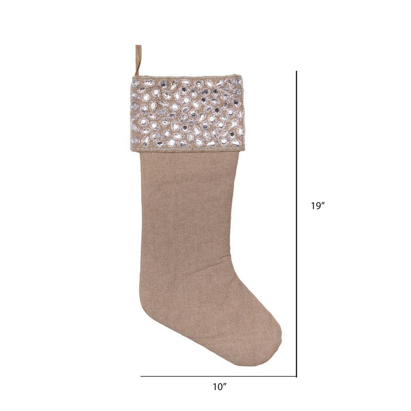 Chaussette de Noël en toile de jute