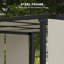 10' x 12' Metal Pergola with Retractable Canopy for Patio, Deck-124389684