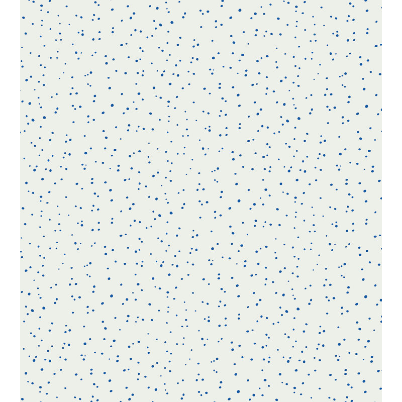 Albert Hadley Polka Dots Wallpaper Roll, Blue on White