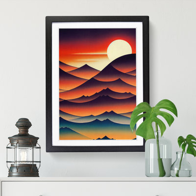 Sunset Mountains - Picture Frame Print
