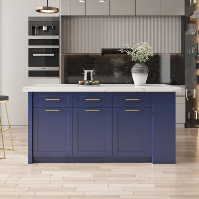 72" Modern Style Kitchen Islands With Multi-Storage