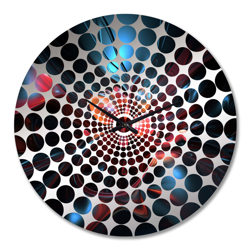 Therasia - Horloge murale abstraite fractale, Grand