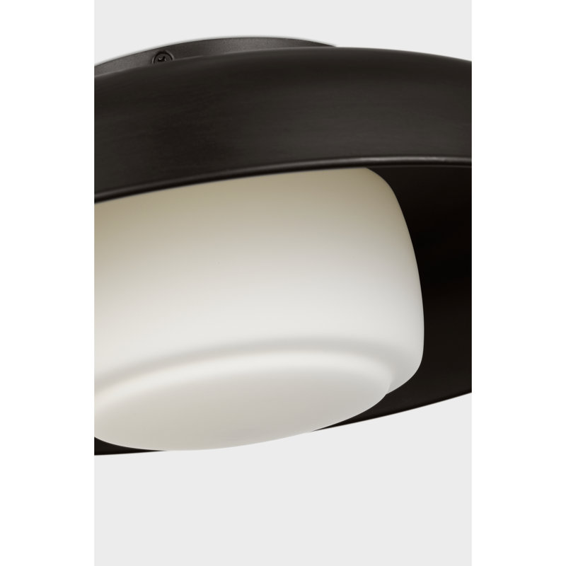 1 - Light LED Flush Mount, Aged Iron, Aged Iron