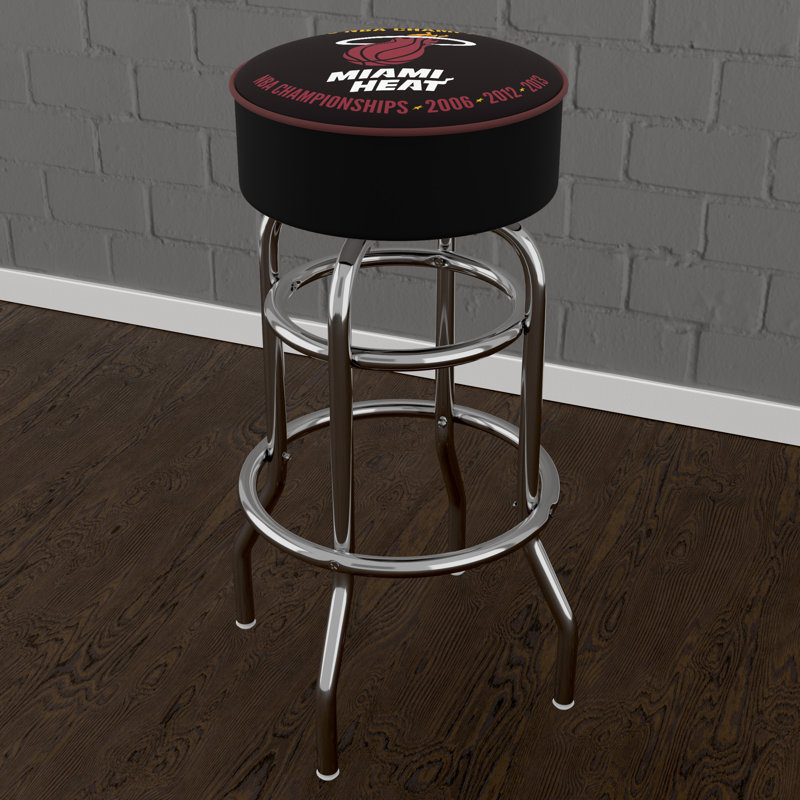 Swivel Upholstered Counter Stool with Metal Frame