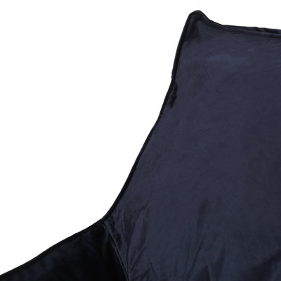 Allea Velveteen Bean Bag Chair With Armrests