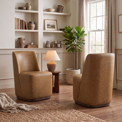 Geelt Upholstered Dining Chairs with Casters