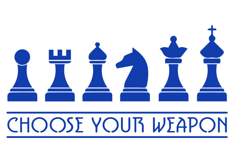 Décalcomanie murale armes chess, H 23 po x l 45 po x P 0,01 po, Bleu foncé