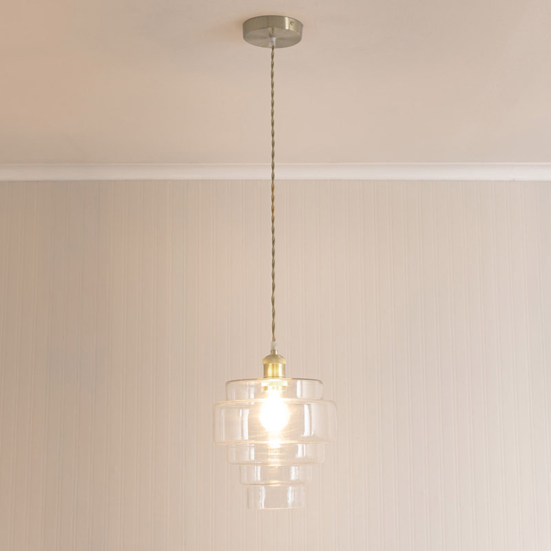 1 - Light Pendant, Clear, No, Chrome