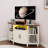  Farmhouse LED Corner TV Stand With Mount & Power Outlets For Tvs Up To 70"