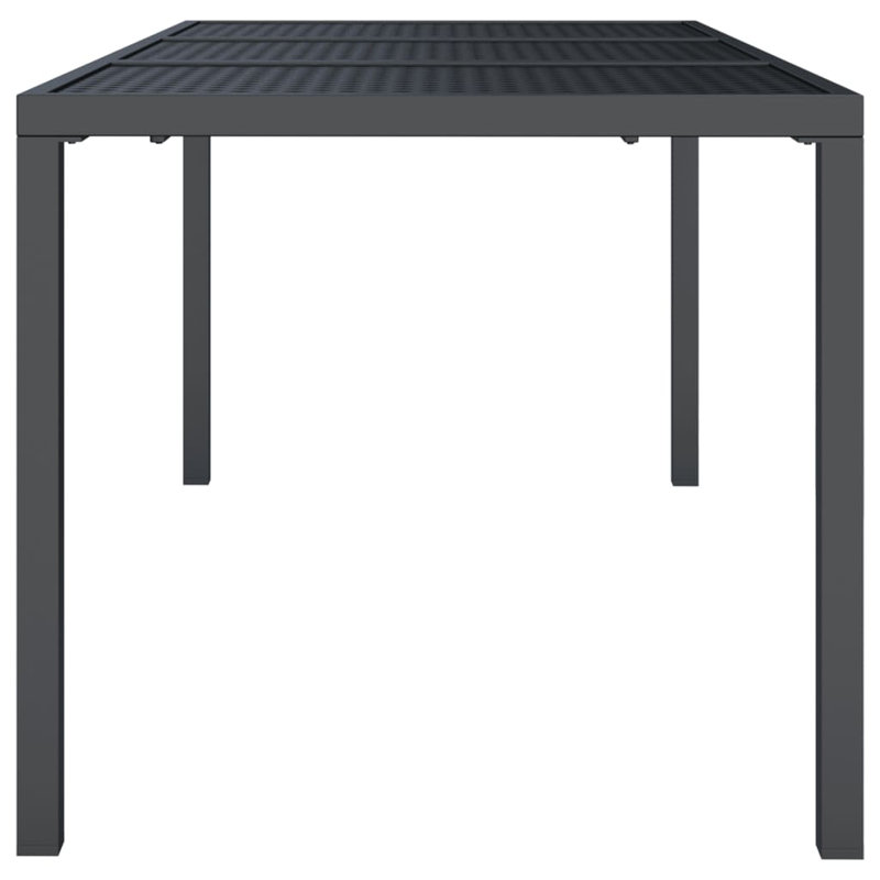 Doher Rectangular Metal Outdoor Dining Table , cm W cm D, 72cm H x 165cm W x 80cm D