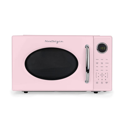 Retro 1.1 Cu Ft Countertop Microwave, Pink