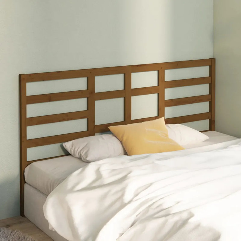 Melillo Solid Wood Headboard, 206 x 104 cm, Honey Brown