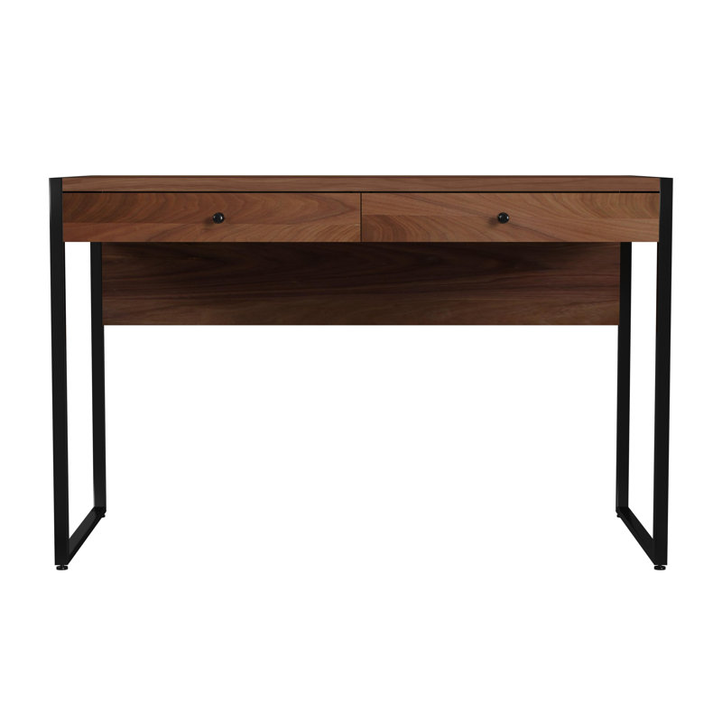 Drake 2-Drawer Walnut Writing Desk