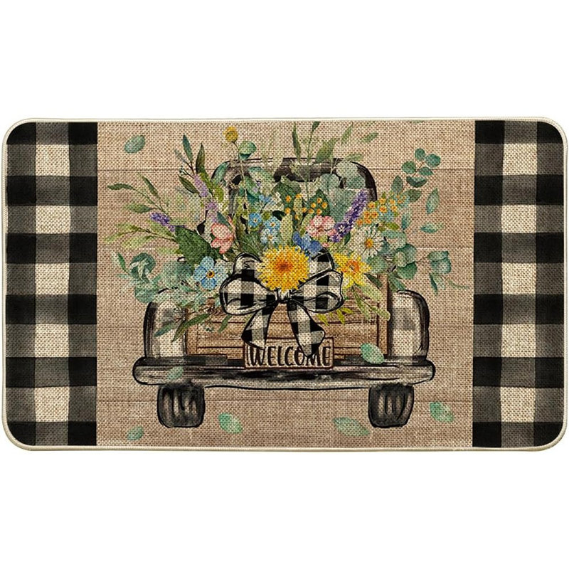 Tapis d'intérieur / extérieur à profil bas Hello Sunshine Spring