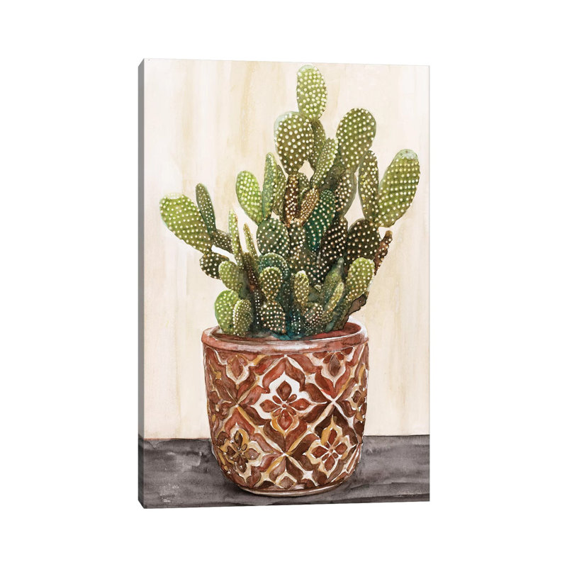 Potted Cactus II 1 Piece Painting on Canvas, 152.5 cm H x 101.5 cm W x 3.175 cm D, Wrapped Canvas