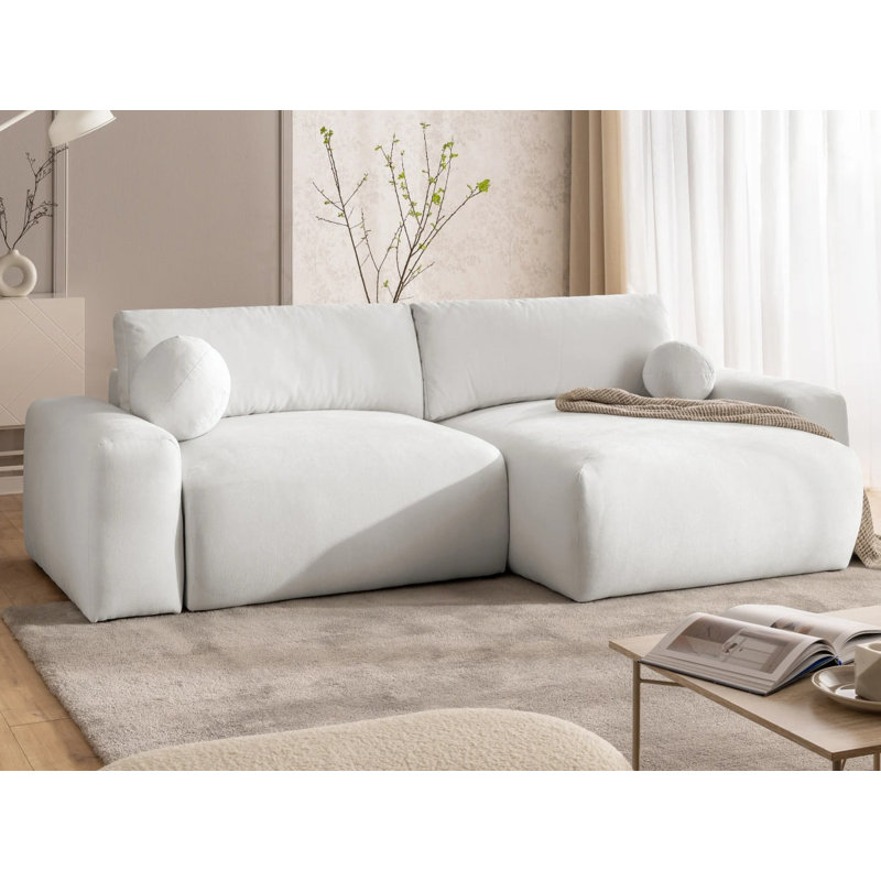 Puffy 4 Seater Corner Sectional, Right-Hand Facing, Cream