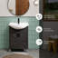 Meuble-lavabo simple autoportant 24 po avec évier en céramique épais, robinet et drain en laiton de 24 po-131284363-131284365