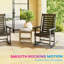 Chaises larges avec accoudoirs, chaises berçantes d'extérieur 2 pièces-1116570967