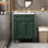 Meuble-lavabo 24 po avec 2 portes et tiroir escamotable, armoire de rangement de salle de bain avec lavabo, portes à fermeture en douceur avec organisateurs