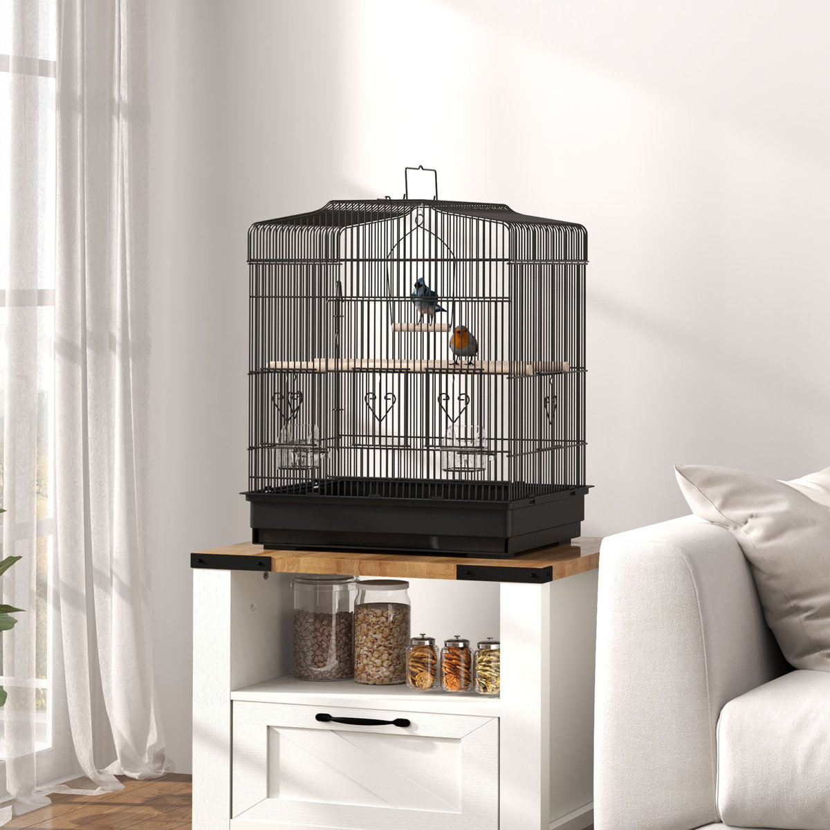 Curated visual reference: Judicial Bird Cages Uk Reference: Pawhut Bird Cage