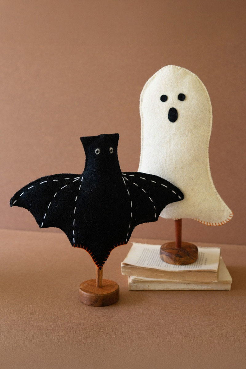 Felt Ghost Halloween Figurine