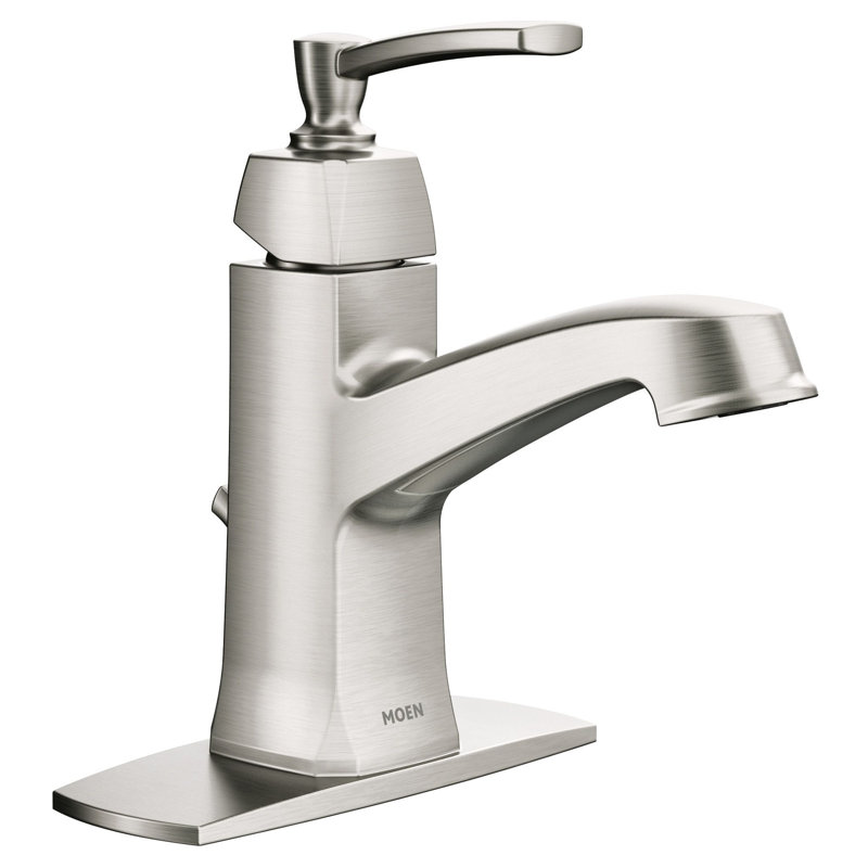Conway Single Hole Bathroom Faucet with Drain Assembly, Spot Resist Brushed Nickel