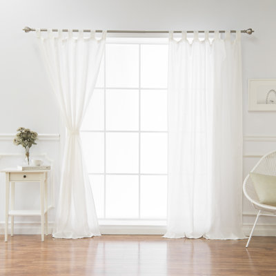 Aard Linen Semi Sheer Curtain Single Panel