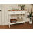 Farmhouse Style Console Table With 2 Drawer And Bottom Storage Shelf For Entryway, Rustic Side Table With Storage Drawer And Shelf For Living Room, Hallway