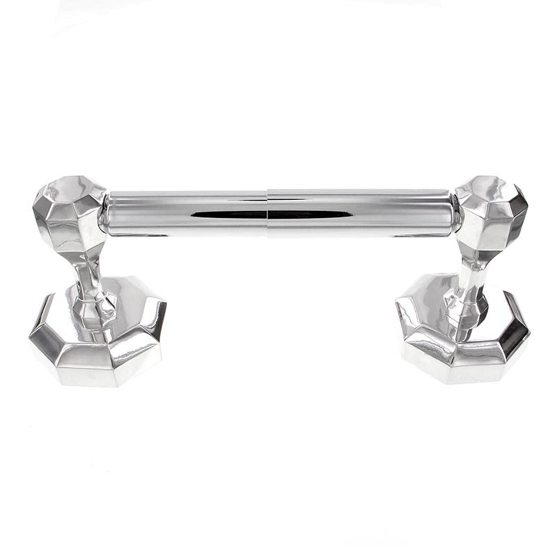 Archimedes Wall Mounted Spring Toilet Paper Holder, Polished Silver